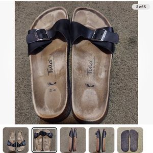Birkenstock Women's Narrow Eu 39/ Tula Madrid Black Slides Sandals Buckle